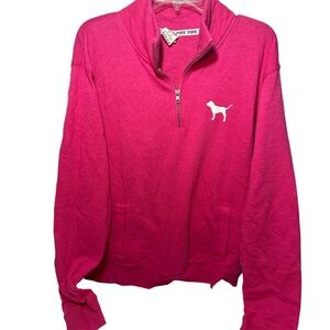 Pink Quarter-Zip Pullover